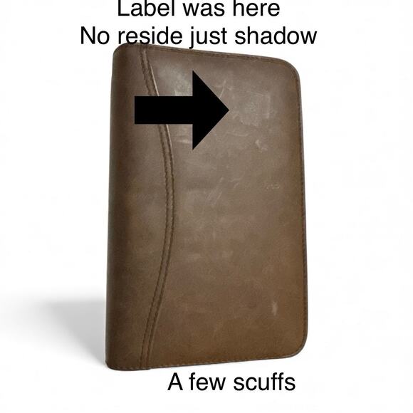 Vtg Day-Timer Organizer Planner Brown Navigator Zip Around 6 Rings 8.5x5.5 - Picture 13 of 13